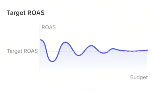 Target ROAS bidding logic - chart