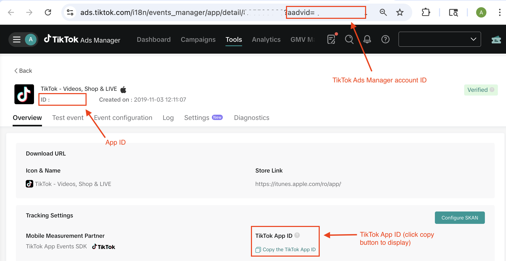 TikTok App ID - screenshot