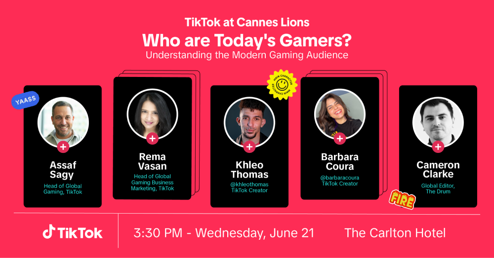 TikTok at Cannes Lions 2023: The modern gaming audience