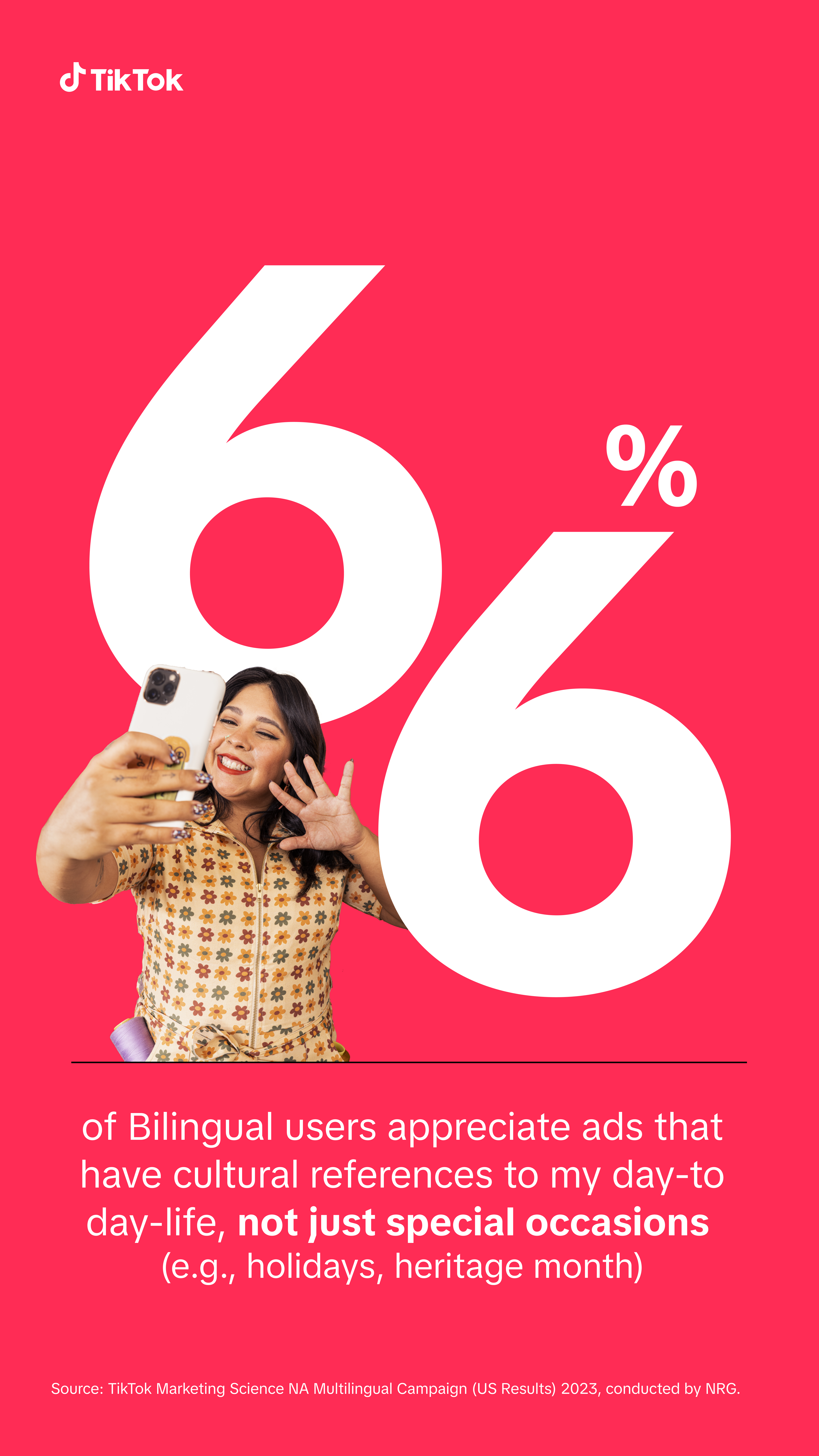 66% of bilingual users appreciate ads that have cultural references to day-to-day life, not just special occasions